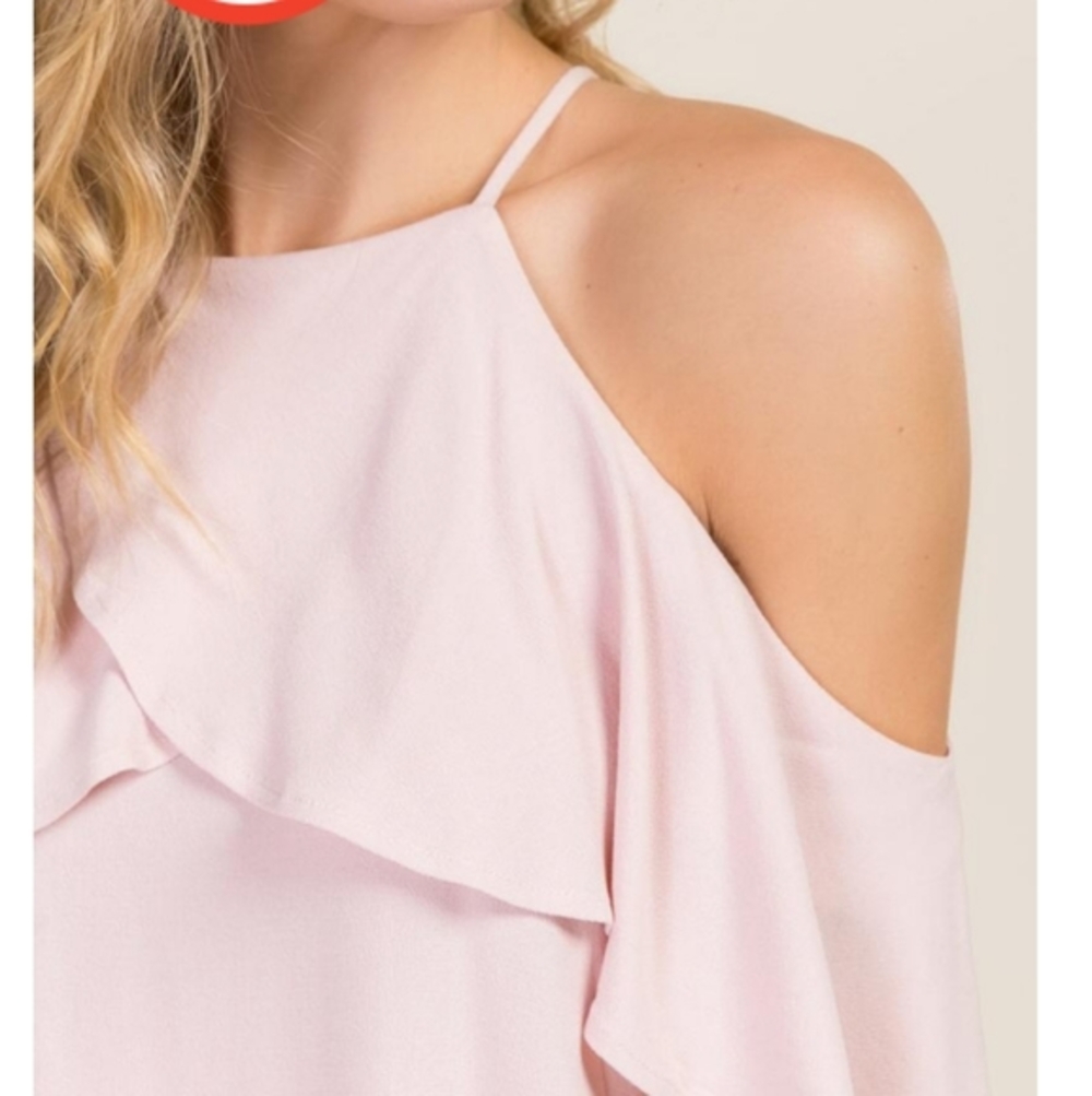 Francesca's Ruffle Pink Top - Picture 9 of 9